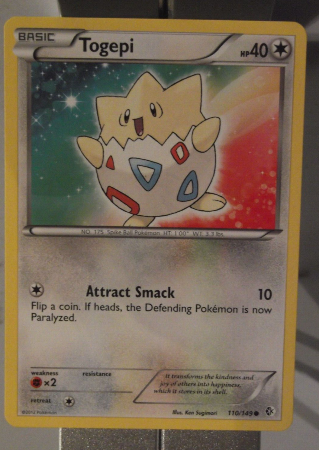 070PK110 - Togepi - 110/149 - Boundaries Crossed - Uncommon *