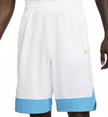 Nike Dri FIT Basketball Shorts Mens Small Icon White with Light