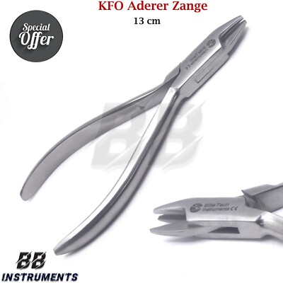 Aderer Dreifingerzange Zahntechnik Dentalzange Klammer KFO three prong plier