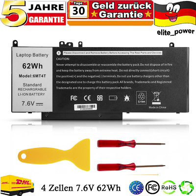 Akku für for Dell Latitude E5470 E5570 Precision 3510 P62G001 Battery 6MT4T