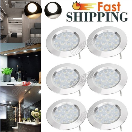 12V LED Ceiling Lights Recessed Down Lamp Cool/Warm White Caravan RV Boat Camper - Picture 2 of 15