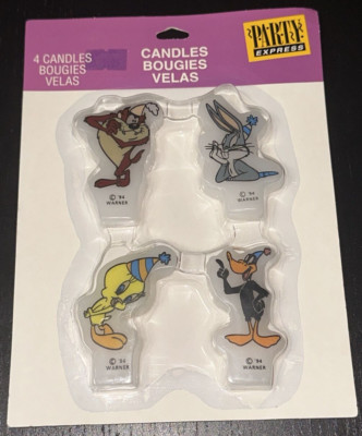 Warner Brothers Looney Tunes Candles Bugs Bunny Taz Sylvester Tweety NEW 1994