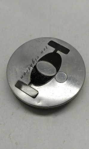 #001 Ten Eighteen Wheels Center Hub Cap snap in 2¼" used aluminum 10-18 Rare - Picture 3 of 5