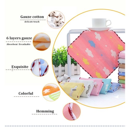 Feeding Burp Cloths Baby Face Towel Square Shaped Baby Bath Towel - Picture 4 of 20