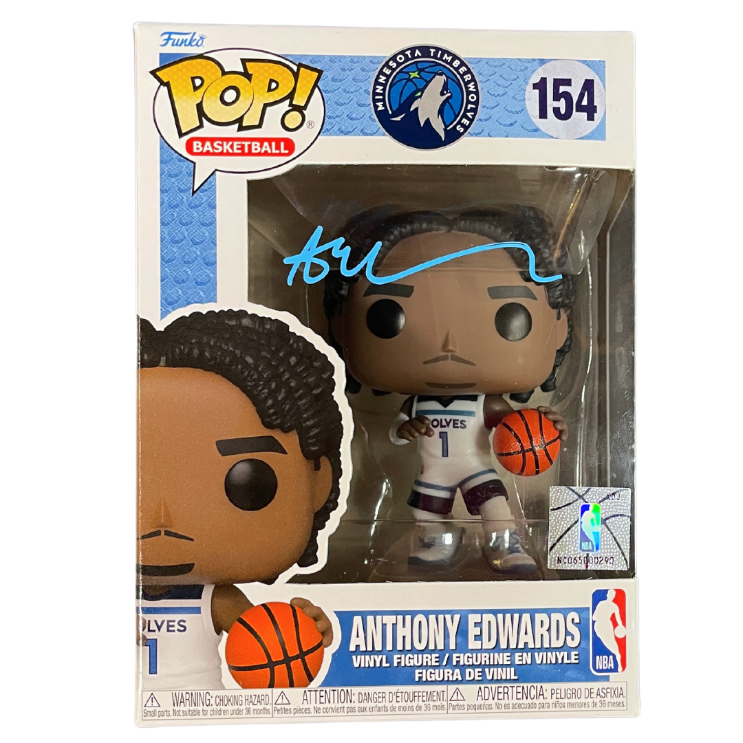 Anthony Edwards funko pop PSAサイン入り Anthony Edwards Autographed Funko Pop Vinyl Figure Minnesota