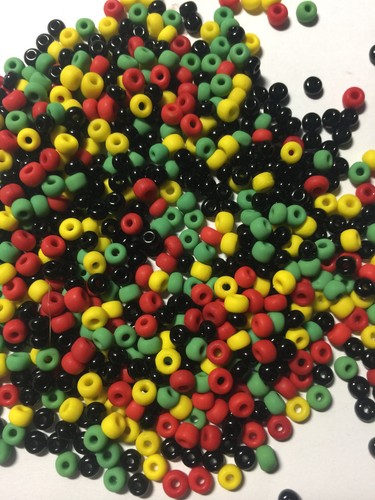 Irie Rasta Red Yellow Green Black Beads - Picture 12 of 86