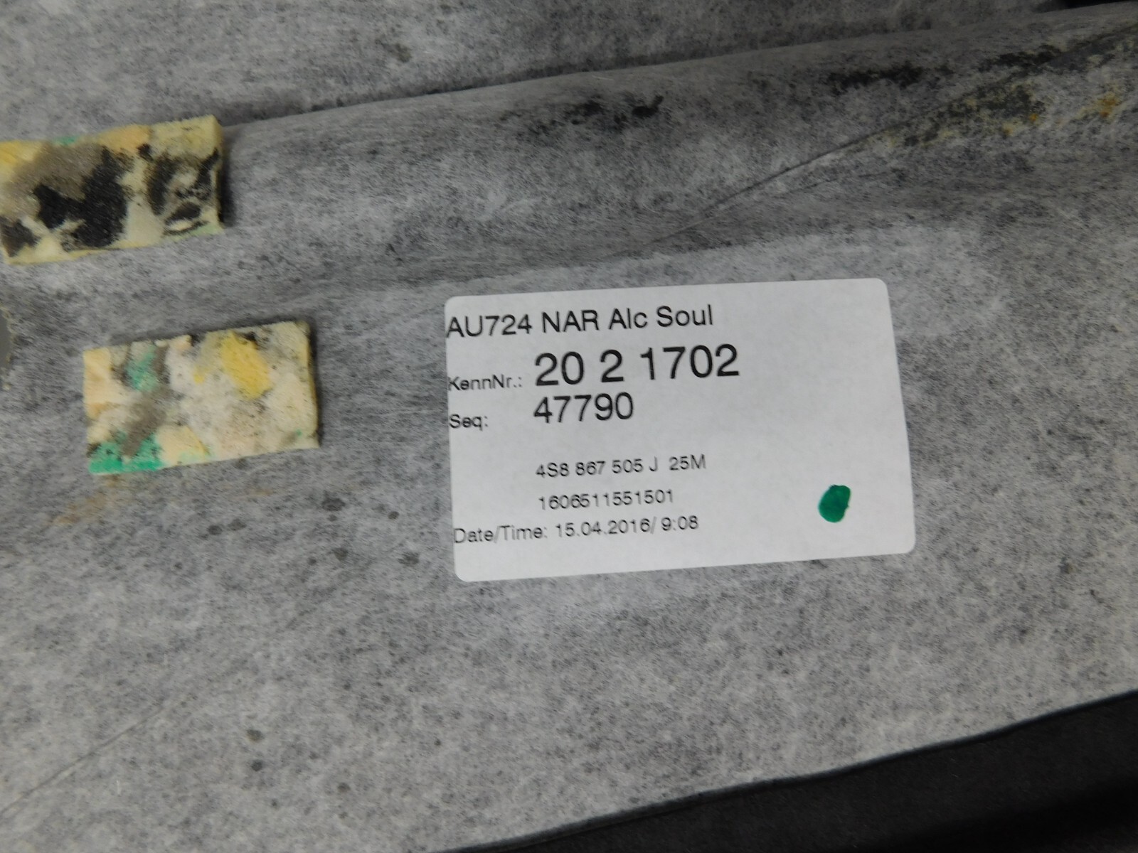 2017 18 20 21 22 Audi R8 V10 Plus Alcantara Molded Headliner #1444 F3