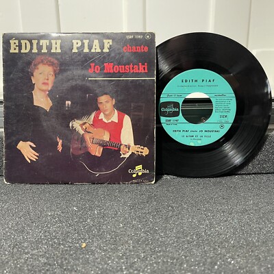 EDITH PIAF Chante Jo Moustaki / COLUMBIA ESRF 1197 Press France 1958 EP VG+