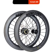 16 Er 349  30 38 Depth Carbon Wheelset Folding Bicycle Wheels 3 5 Speed 74/112mm