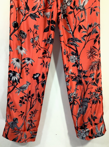 J.CREW COLLECTION 2 Cropped pant in 100% silk Ratti monkey print F5884 $350 - Picture 7 of 8