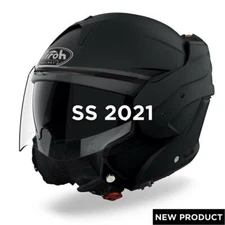 Airoh Mathisse SS2021 Matte Black Double Approval Folding Chin Rest Helmet