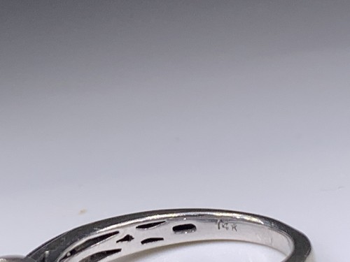 14k White Gold .70ct.tw Natural Diamond Cluster Halo Ring Size 5.5 - Picture 11 of 12