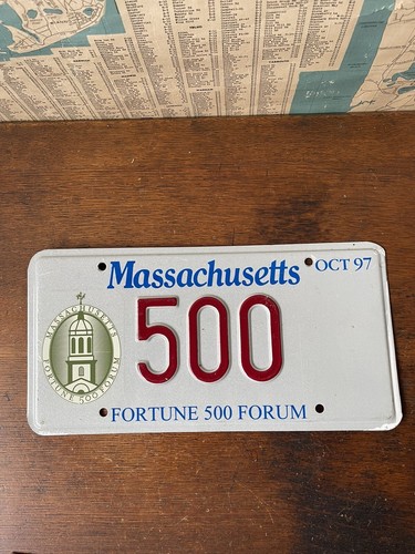 Seltenes Mass Fortune 500 Special Event temporäres Nummernschild Nummer 500!