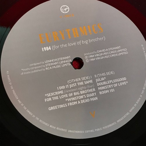 EURYTHMICS 1984 - For The Love Of Big Brother VINYL LP Julia SexCrime soundtrack - Picture 6 of 6