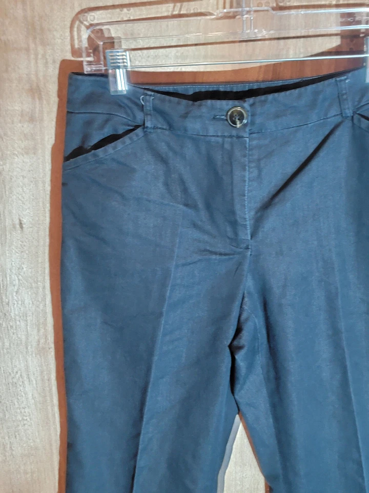 Pantalón chino pantology mujer talla 10p bootcut frente plano elástico azul oscuro Foto 2 de 4