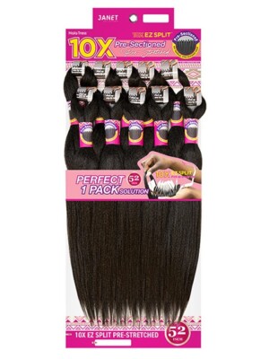 Janet Collection 10X EZ Split Pre-Stretched Braid 52''
