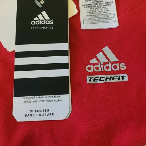 Adidas Boys Techfit Prep Top Compression Base Layer Climacool S M XL P92365 (KK) - Picture 5 of 11