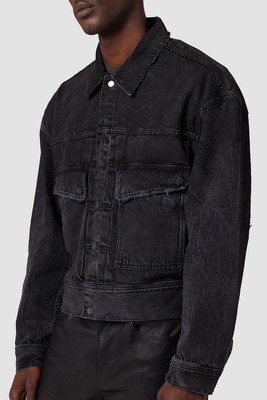 Hudson x Brandon Williams Conley Trucker denim jacket retail $395 Xl Used