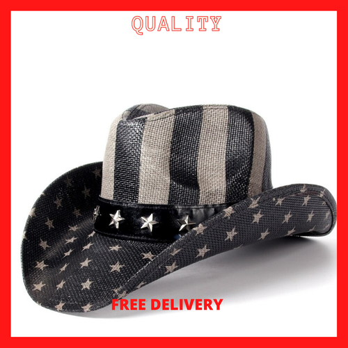 Straw Western Hat Cowboy Caps Hand Work 