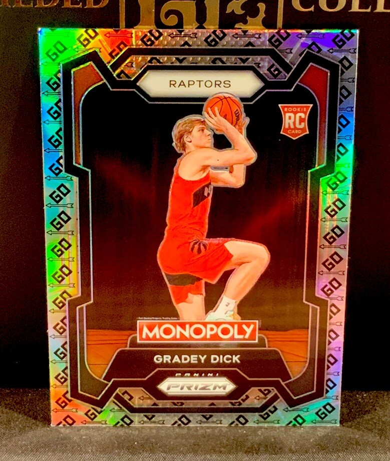 2023-24 Prizm Monopoly Gradey Dick GO SPACE Rookie SSP Raptors RC #84
