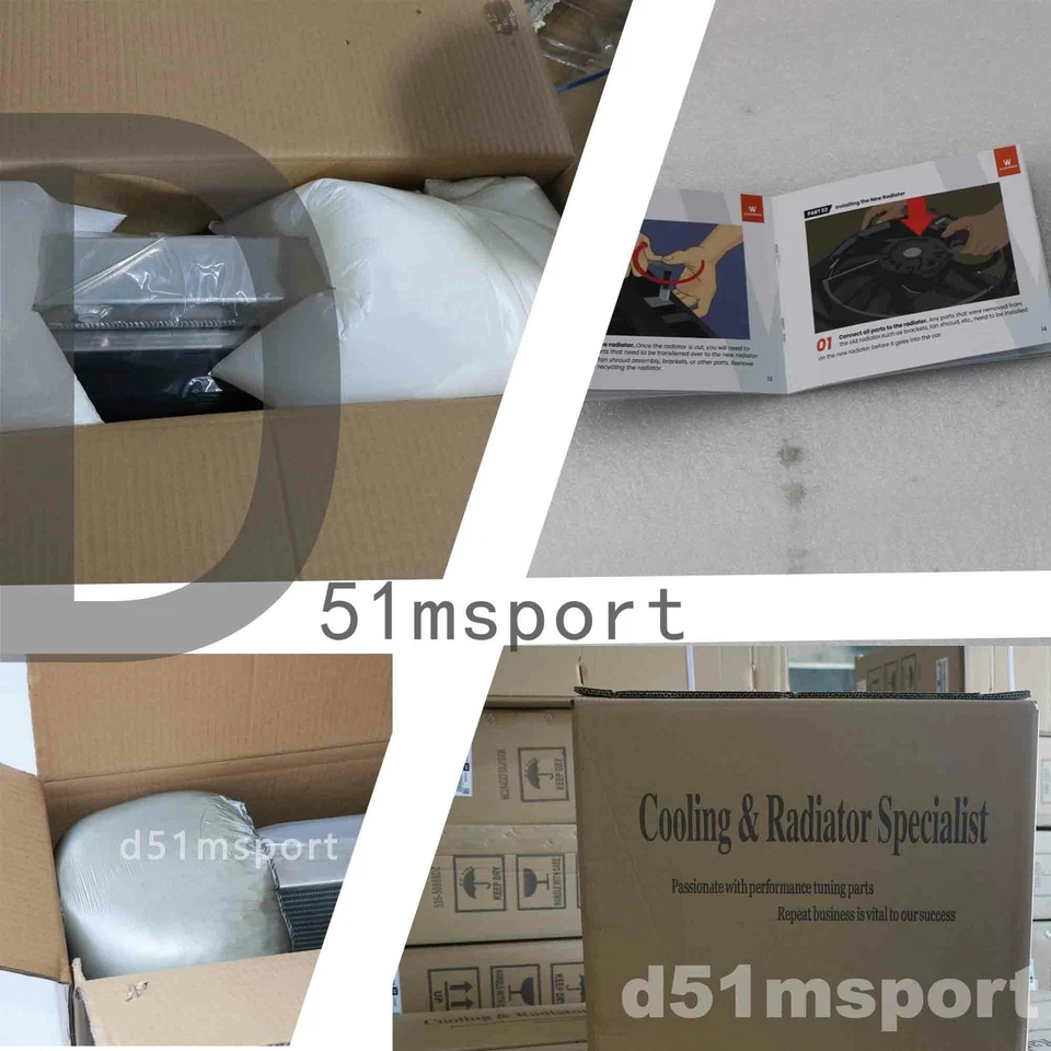 Kits de ventilador de cubierta de radiador de aluminio de 4 filas para Nissan 300ZX Z31 VG30 1984-1988 Foto 4 de 4