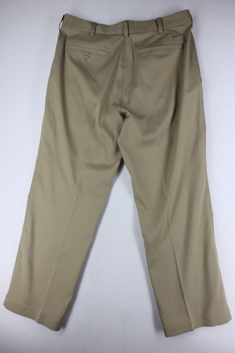 Nike Golf Mens Jeans 32 x 30 Straight Tan Dri Fit Performance Flat Front Chinos - Picture 7 of 8