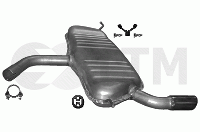 Silencieux Arrière Complet Pour Audi A3 Sportback 2.0 D 136-140cv 2004-2008 - Neuf BFC