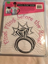 Final Fling Tee Shirt Bachelorette Party Last Night Out Bride Gag Gift Naughty