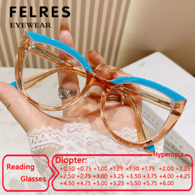 Women Retro Anti Blue Light Reading Glasses Fashion Cat Eye