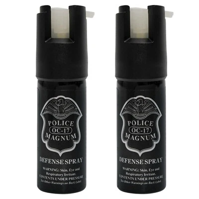 2 Police Magnum pepper spray .50oz GID actuator self defense security protection