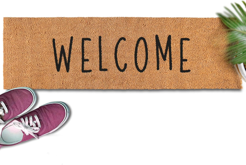 Welcome Long Door Mat 50X15 Inch, Oversized Welcome Mat, Double Door Mat Outdoor