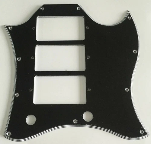 Electric Guitar Pickguard For Gibson US SG Standard 3 Pickup Style,5 Ply Black