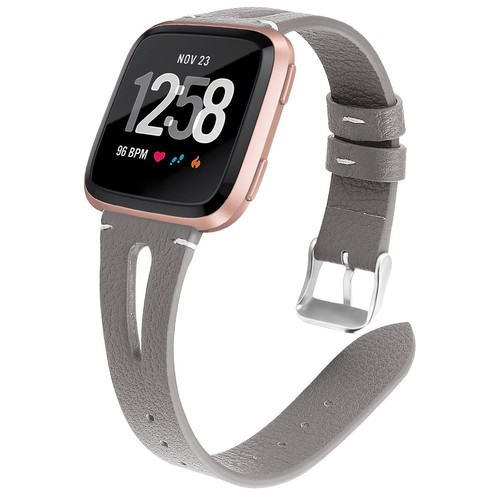 FOR Fitbit versa smart watch strap Slim fit leather open print cut-out - Picture 27 of 33