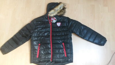 Nebulus WINTERJACKE Herren Schwarz Gr L  Jacke Kapuze mit Fell neu