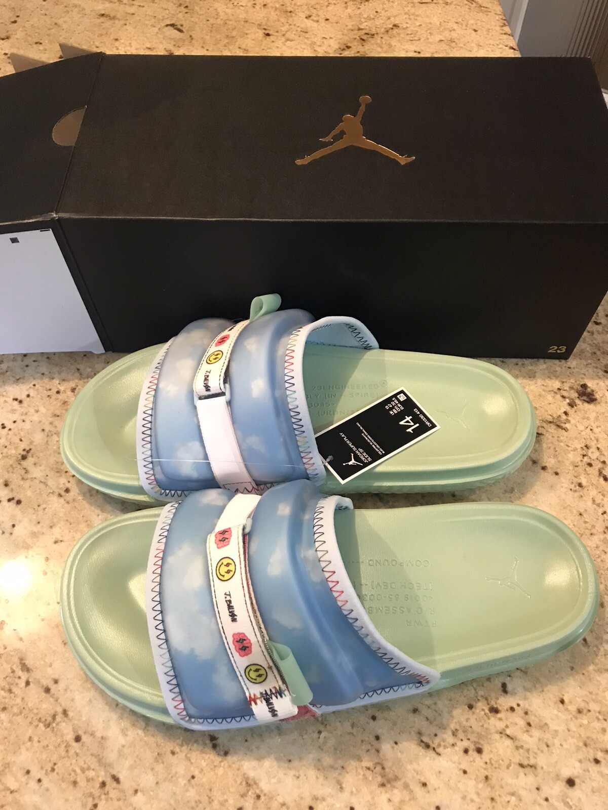 J Balvin Jordan Super Play SP Men Sandals Nike - Size 14 - In Hand | eBay