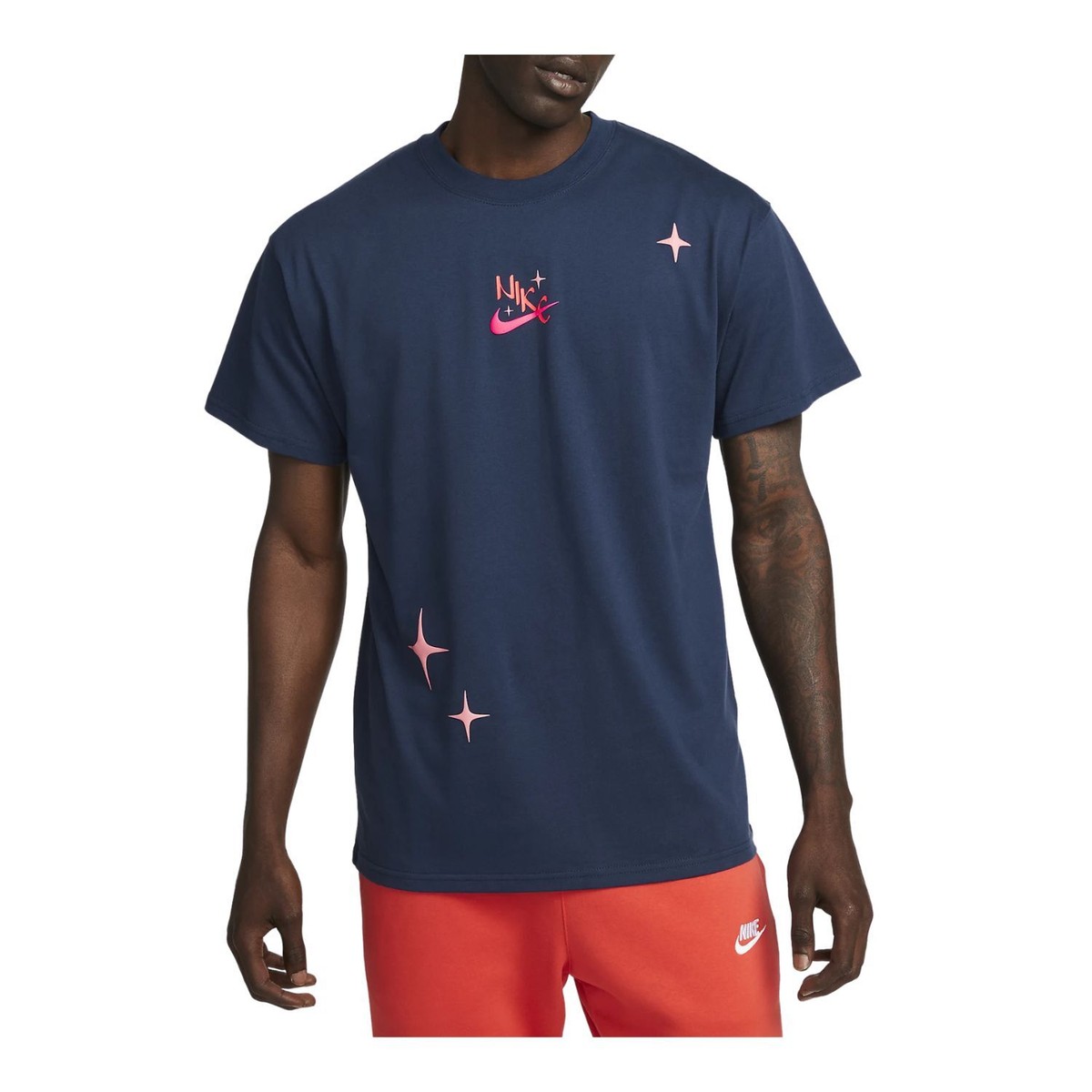 Nike Sportswear Max90 Space Wave T-Shirt Mens Large Fb9043 Navy