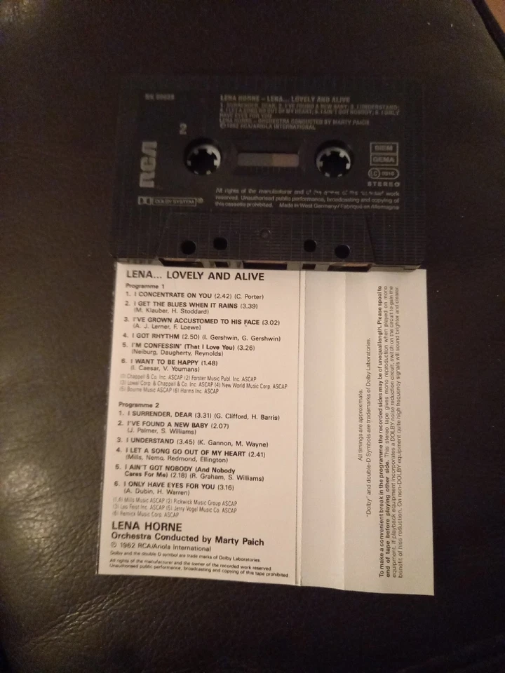 Lena Horne - Lena... Lovely And Alive - Cassette Tape Album - Image 3 of 4