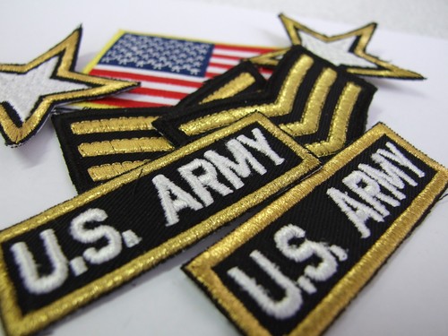 US ARMY BAND OF BROTHERS Iron On Patch Super Set , GOLDEN embroidery Aufnäher - Picture 2 of 6