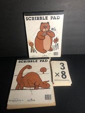 Vintage Multiplication Flash Cards and Scribble Pads from 1970's