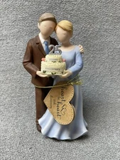 About Face Designs Heart to Heart 25th Wedding Anniversary Figurine 2008 KG JD