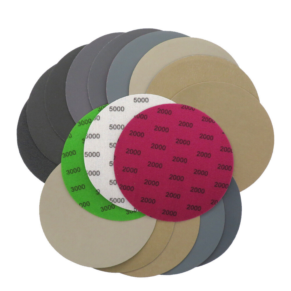 6'' Wet&Dry Sanding 150mm Discs Hook & Loop Orbital Sandpaper Pads 60
