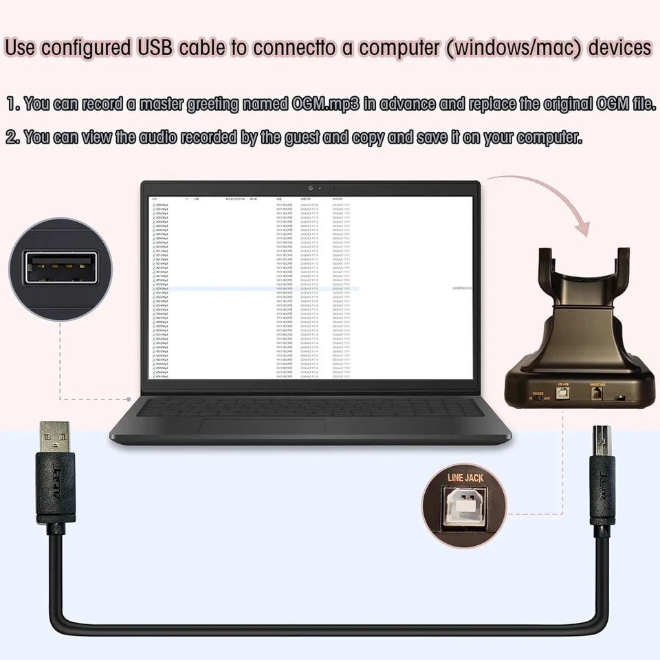 Audio message book phone wedding guest voice blessing message book banquet - Image 4 of 4