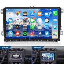 9' Android 15 Autoradio GPS NAVI WIFI SWC Für VW Golf 5 6 Polo 6R Touran Tiguan