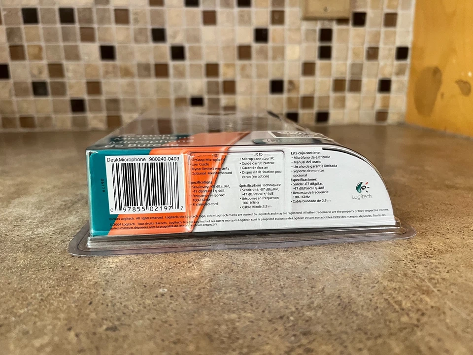 LOGITECH BLACK 3.5MM CONNECTOR DESKTOP MICROPHONE, 980240-0403 UT-47 - Image 3 of 4