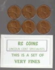 1946 / 1946D / 1946S / 1947 / 1947D / 1947S ~ 6 coin  VERY FINE LINCOLN CENT SET
