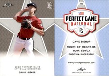 DAVID BISHOP 2020 LEAF PERFECT GAME NATIONAL SHOWCASE ROOKIE CARD #225