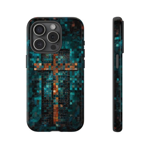 Phone Ink - Tough Case for iPhone Galaxy Pixel - Mosaic Christian Cross - 第 11/181 張圖片