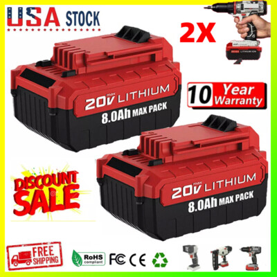#ad #ad 2PC 20V PCC685L PCC682L for Porter Cable 20 Volt 8.0Ah Lithium Ion Max Battery $39.99