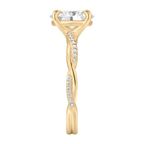 Anillo de compromiso de oro amarillo de 14k corte ovalado diamante cultivado en laboratorio IGI 1,40 quilates - Imagen 3 de 11