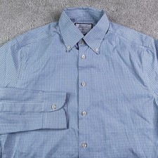 Charles Tyrwhitt Shirt Mens 15.5 33 Blue Slim Fit Oxford OCBD Non Iron Cotton